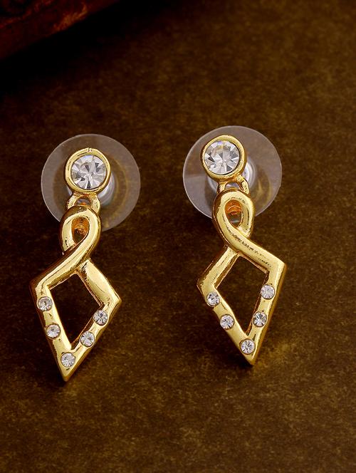 white metal drop earring - 17327652 - Standard Image - 1