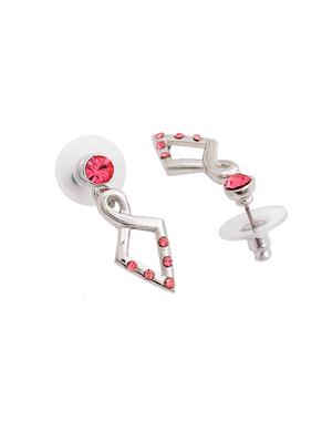 pink metal drop earring - 17327654 - Standard Image - 4