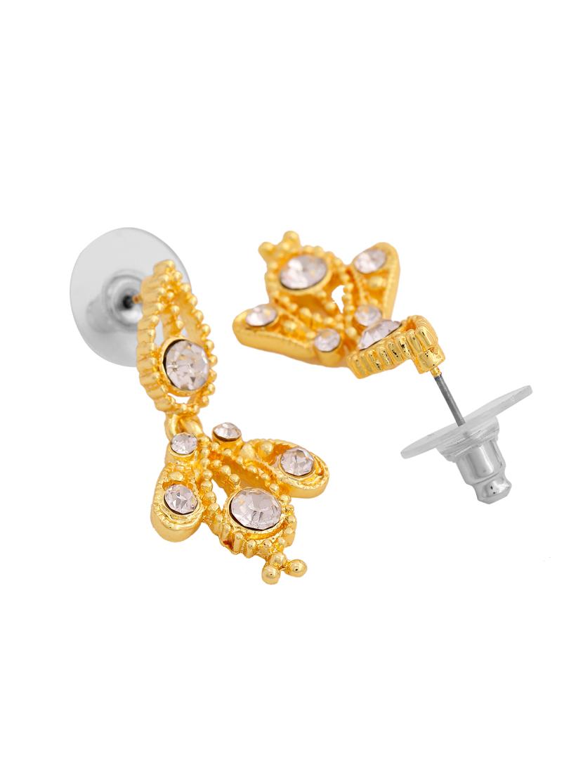 white metal drop earring - 17327655 - Zoom Image - 4