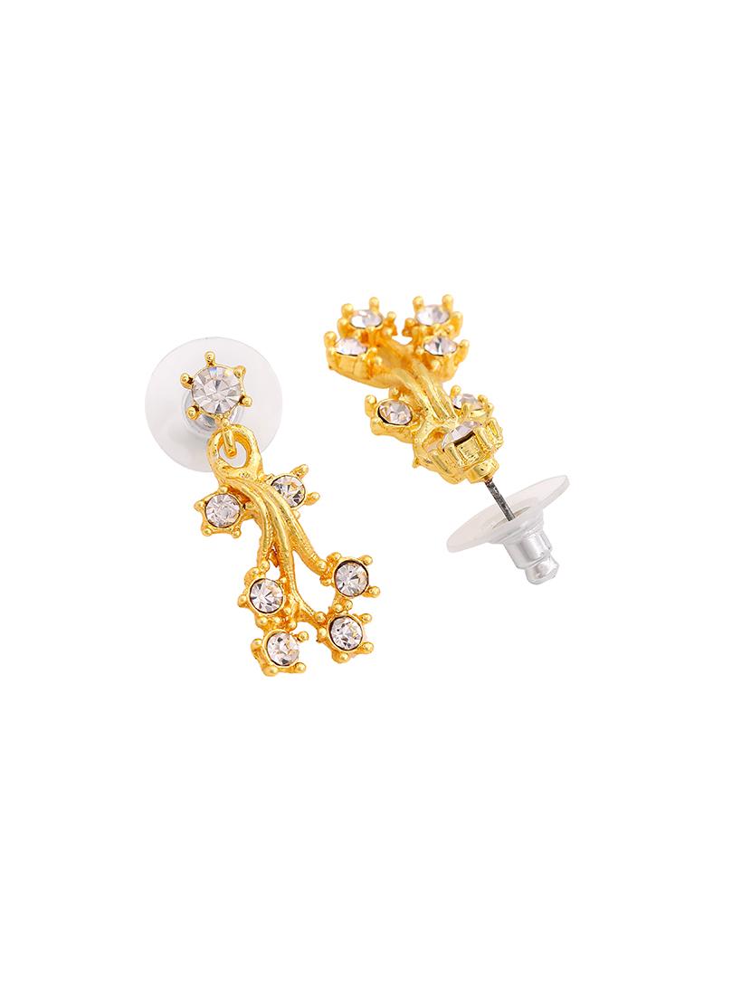 white metal drop earring - 17327656 - Zoom Image - 2