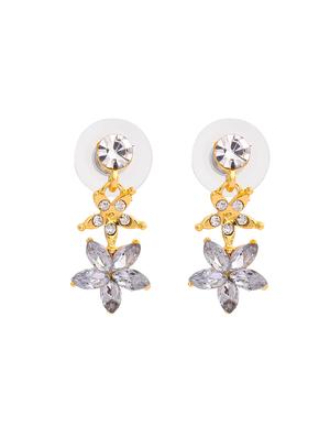 silver metal drop earring - 17327657 - Standard Image - 4