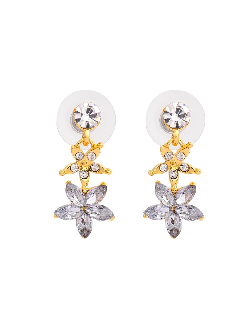 silver metal drop earring - 17327657 - Zoom Image - 4