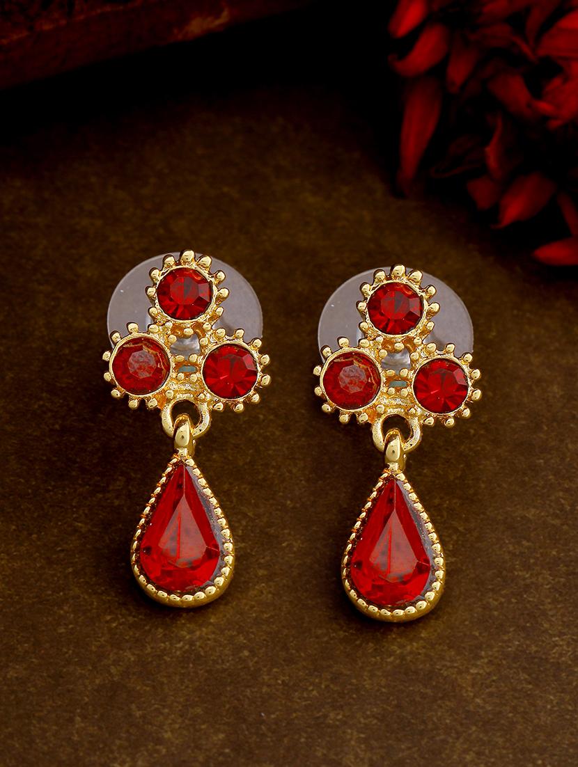 red metal drop earring - 17327658 - Zoom Image - 1