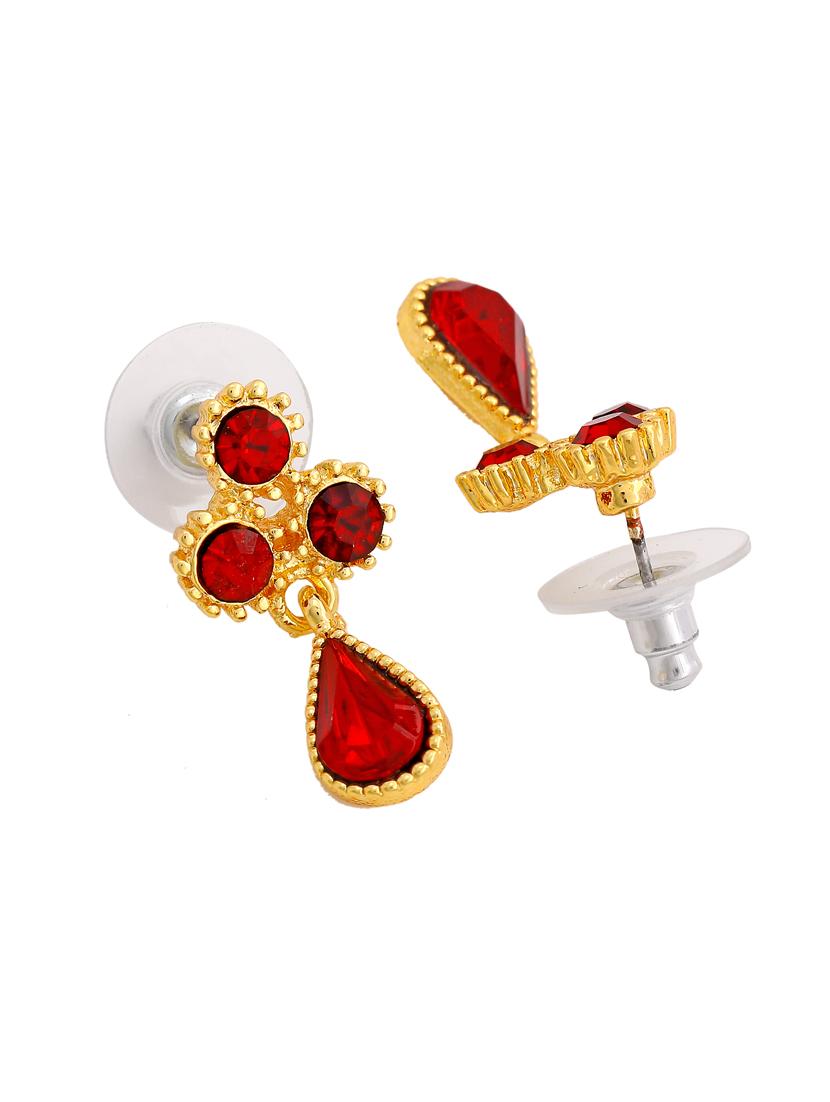 red metal drop earring - 17327658 - Zoom Image - 2