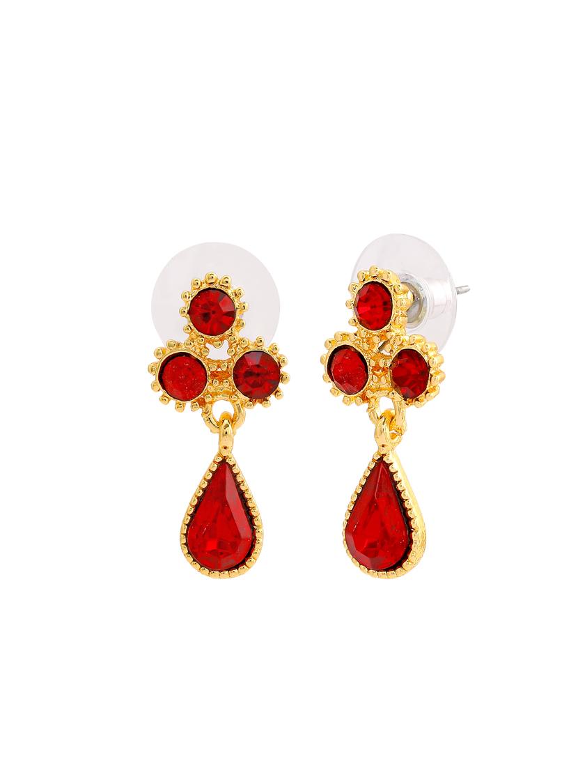 red metal drop earring - 17327658 - Zoom Image - 4