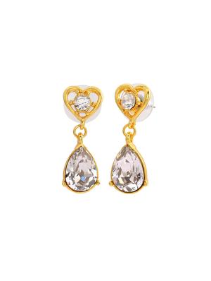 silver metal drop earring - 17327660 - Standard Image - 3