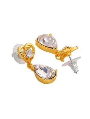 silver metal drop earring - 17327660 - Standard Image - 4