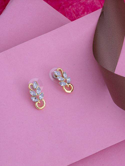 gold metal studs earring - 17327664 -  Standard Image - 0