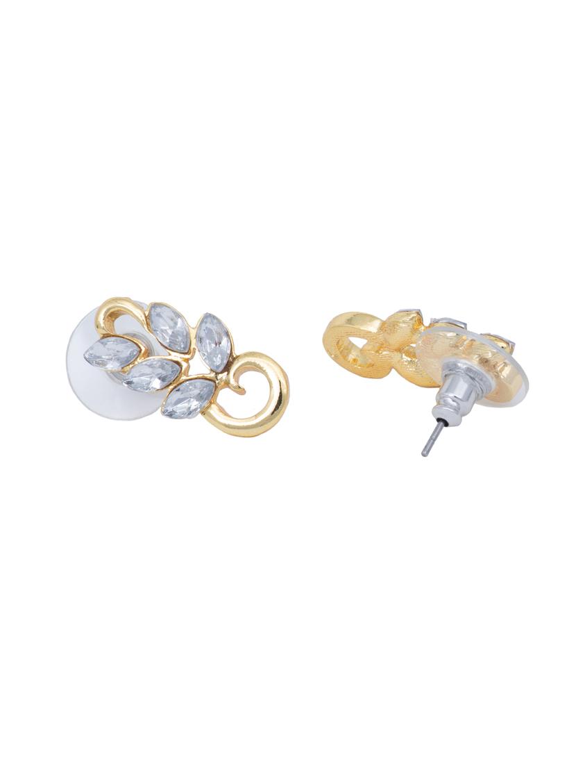 gold metal studs earring - 17327664 - Zoom Image - 2