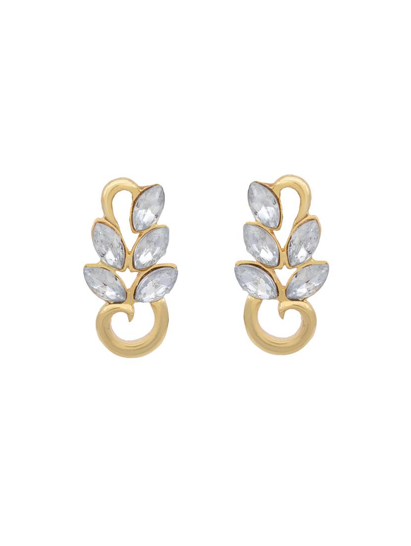 gold metal studs earring - 17327664 - Zoom Image - 3