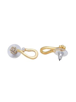 gold metal studs earring - 17327665 - Standard Image - 3
