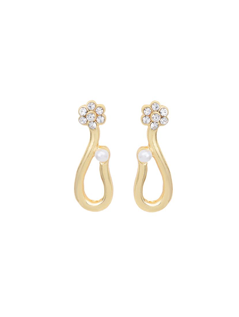 gold metal studs earring - 17327665 - Zoom Image - 2