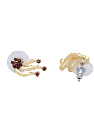 gold metal studs earring - 17327668 - Standard Image - 2