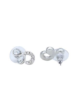 silver metal studs earring - 17327672 - Standard Image - 3
