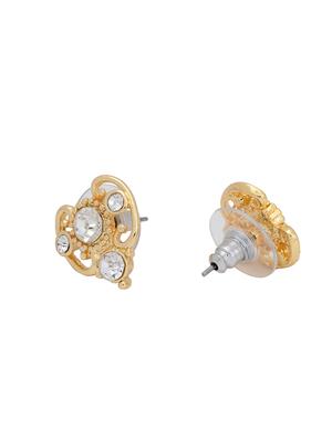 gold metal studs earring - 17327673 - Standard Image - 3