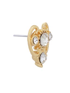 gold metal studs earring - 17327673 - Standard Image - 4