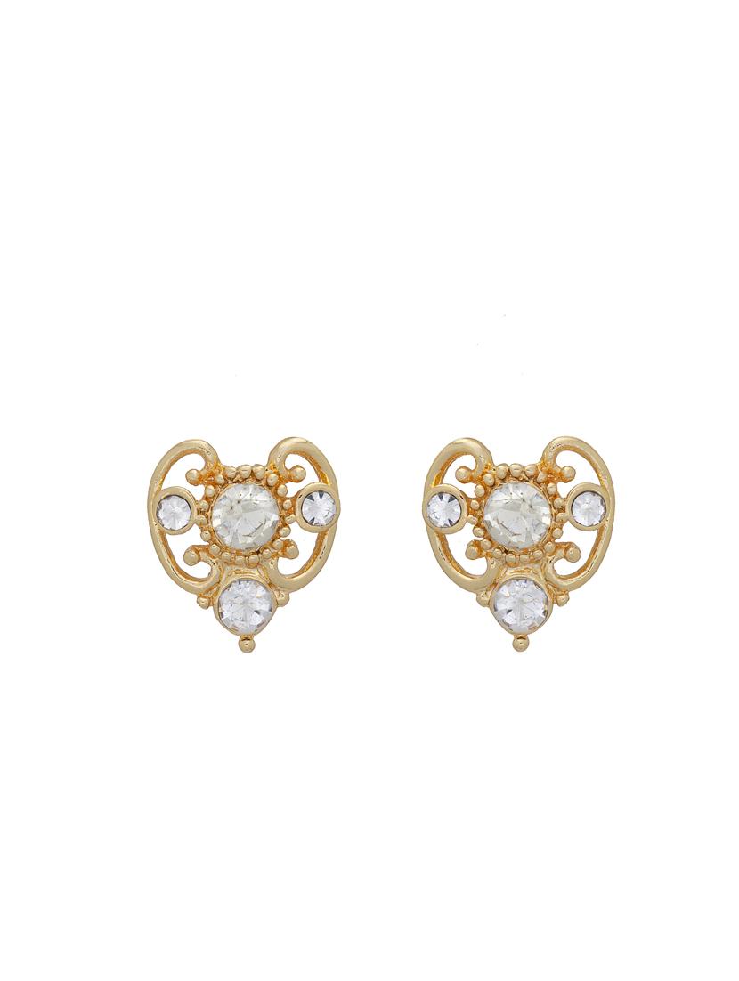 gold metal studs earring - 17327673 - Zoom Image - 2
