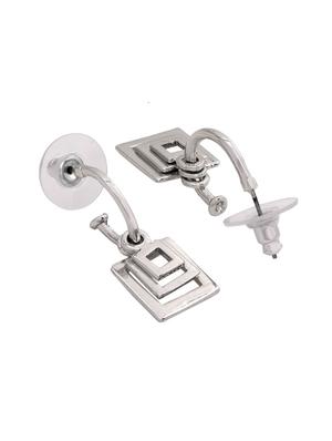 silver metal hoop earring - 17327675 - Standard Image - 2