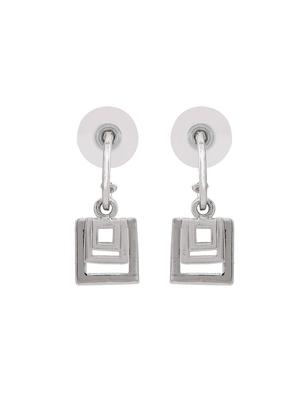 silver metal hoop earring - 17327675 - Standard Image - 3