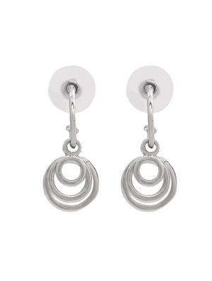 silver metal hoop earring - 17327676 - Standard Image - 3