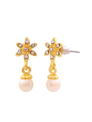 white metal drop earring - 17327677 - Standard Image - 2