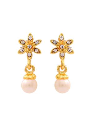 white metal drop earring - 17327677 - Standard Image - 4