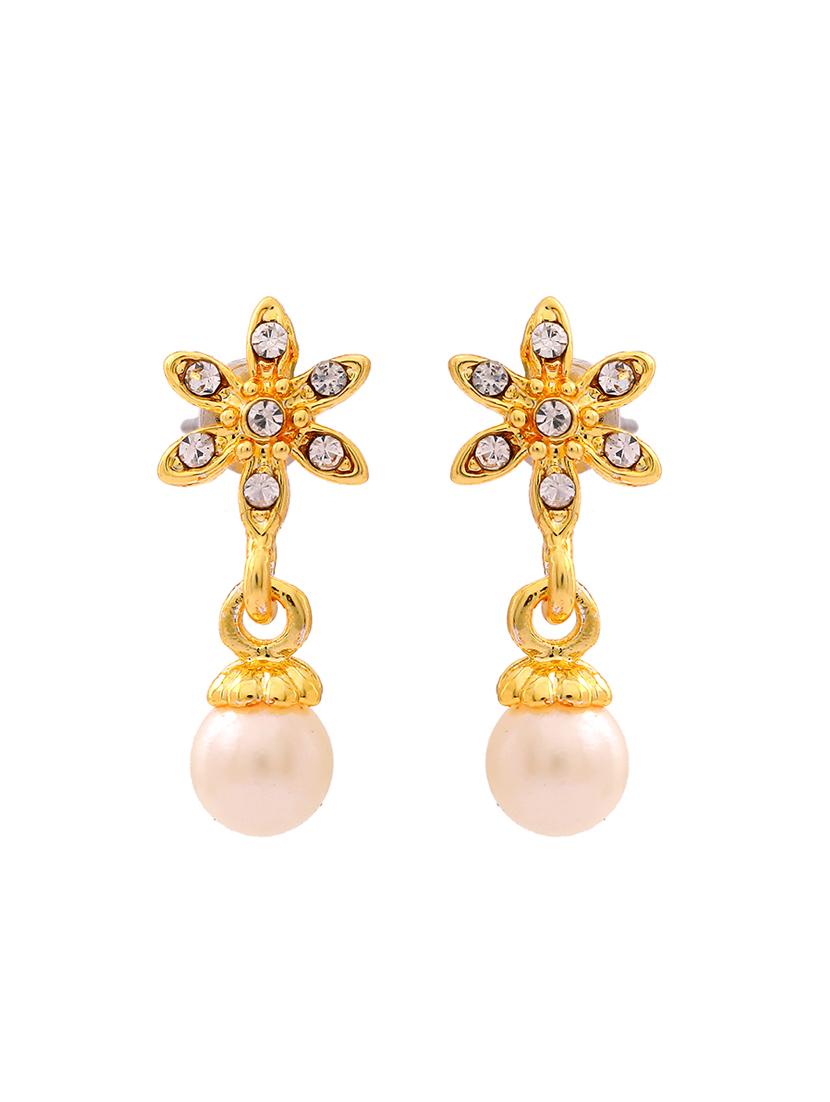 white metal drop earring - 17327677 - Zoom Image - 4