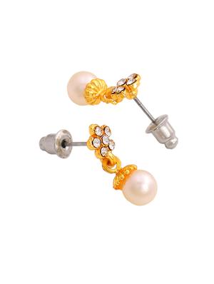 white metal drop earring - 17327678 - Standard Image - 3