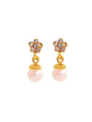 white metal drop earring - 17327678 - Standard Image - 4