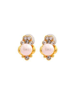 white metal studs earring - 17327680 - Standard Image - 2
