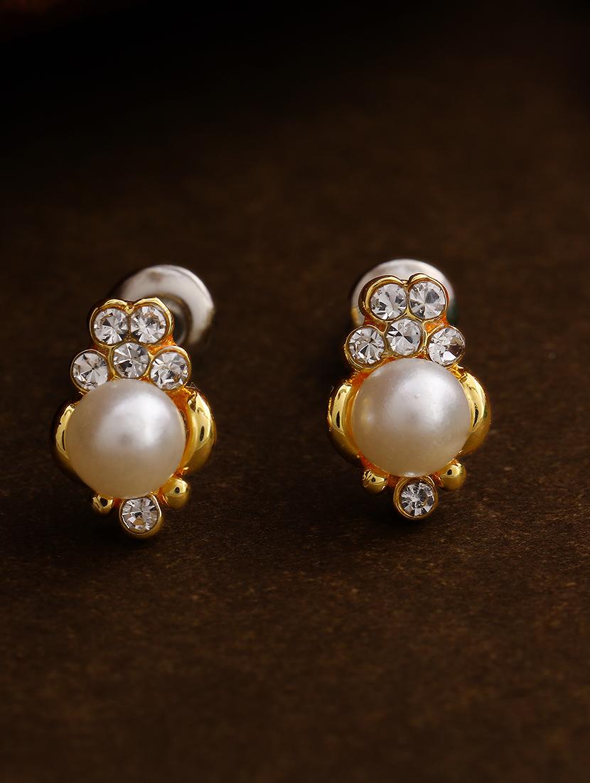 white metal studs earring - 17327680 - Zoom Image - 1
