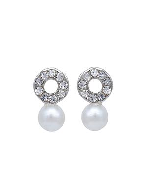 silver metal studs earring - 17327682 - Standard Image - 3