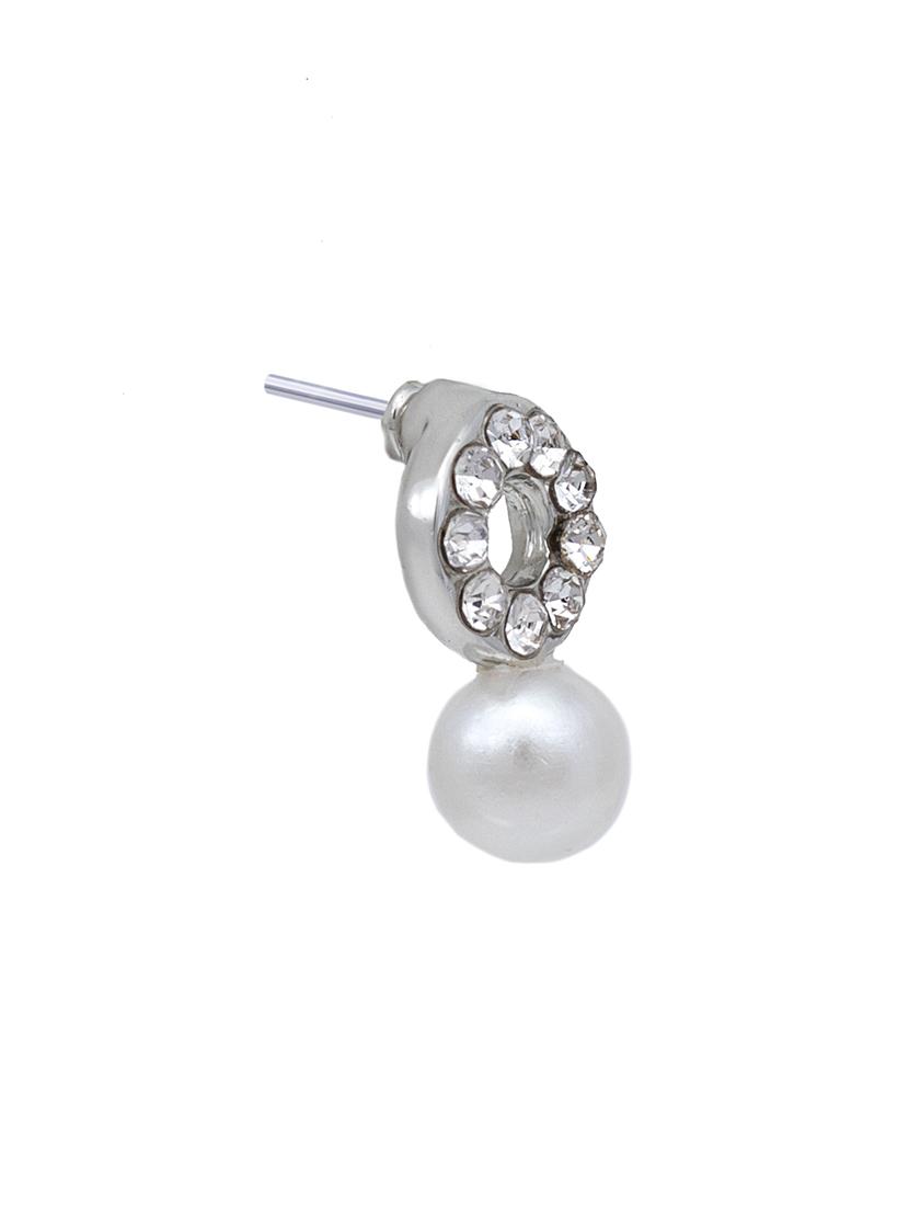 silver metal studs earring - 17327682 - Zoom Image - 4