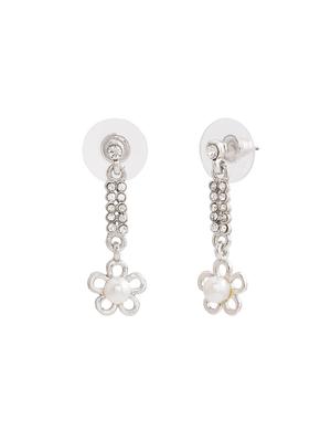 silver metal drop earring - 17327684 - Standard Image - 3