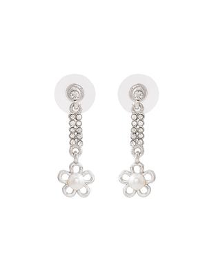 silver metal drop earring - 17327684 - Standard Image - 4