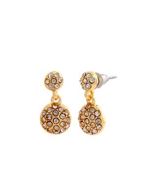 gold metal drop earring - 17327693 - Standard Image - 3