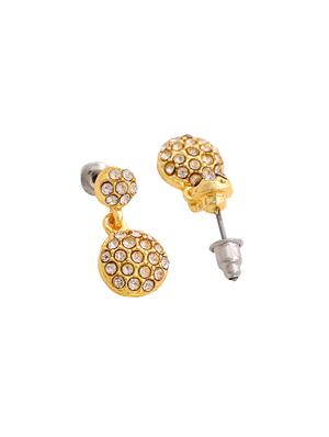gold metal drop earring - 17327693 - Standard Image - 4