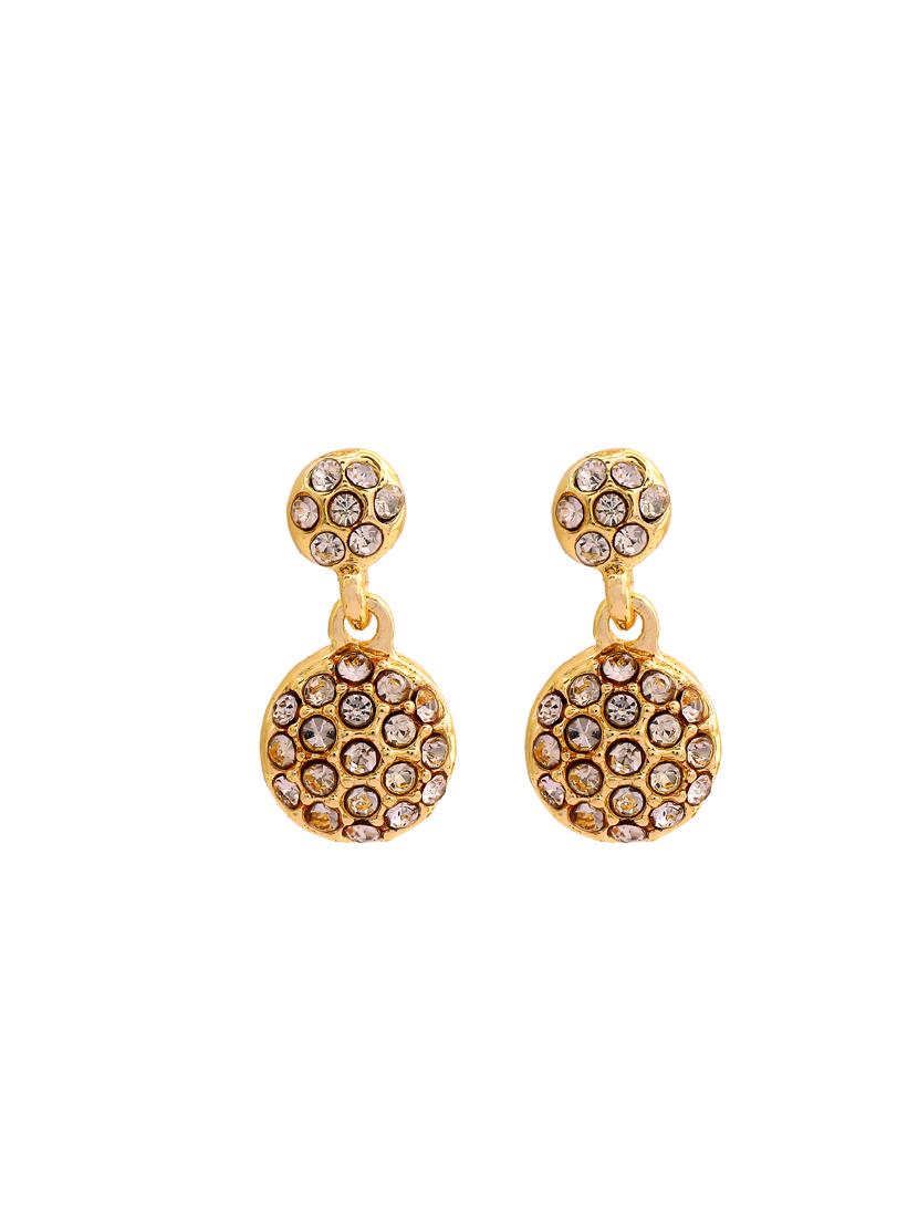 gold metal drop earring - 17327693 - Zoom Image - 2