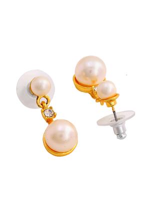 white metal drop earring - 17327695 - Standard Image - 3