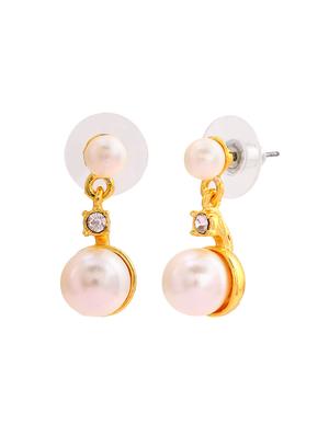 white metal drop earring - 17327695 - Standard Image - 4