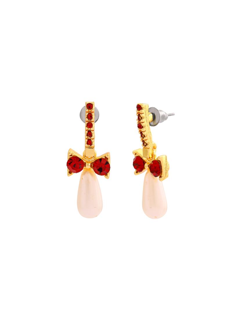red metal drop earring - 17327696 - Zoom Image - 2