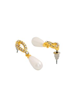 gold metal drop earring - 17327698 - Standard Image - 4