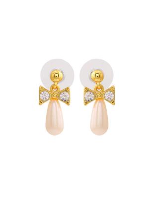 white metal drop earring - 17327699 - Standard Image - 3