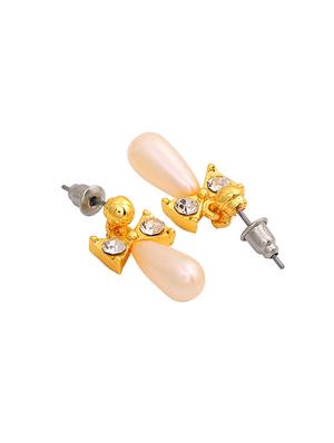 white metal drop earring - 17327699 - Standard Image - 4