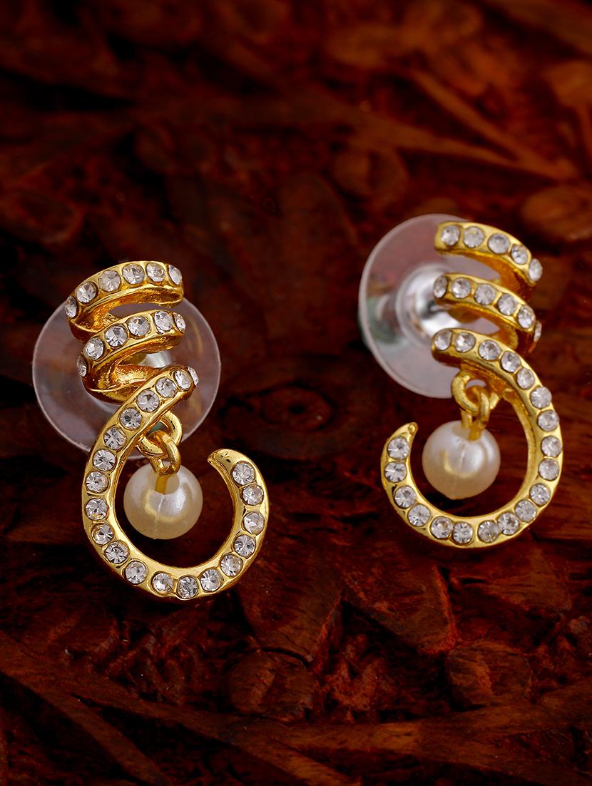 white metal studs earring - 17327701 - Zoom Image - 1
