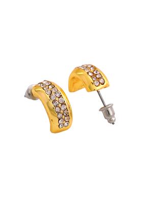 white metal studs earring - 17327704 - Standard Image - 4