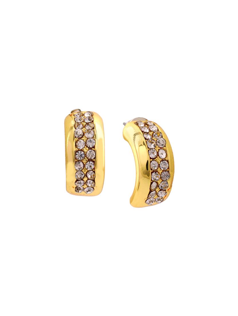 white metal studs earring - 17327704 - Zoom Image - 2