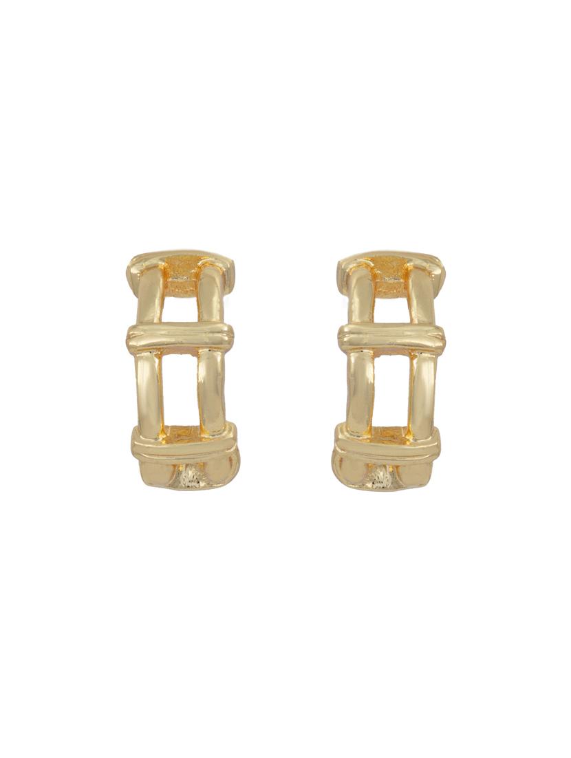 gold metal hoop earring - 17327707 - Zoom Image - 2