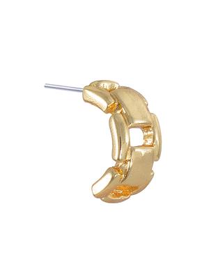 gold metal hoop earring - 17327708 - Standard Image - 4