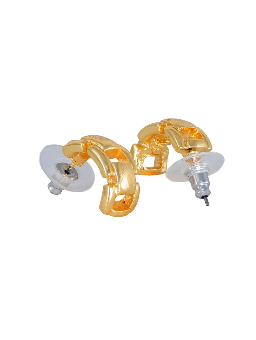 gold metal hoop earring - 17327708 - Zoom Image - 2